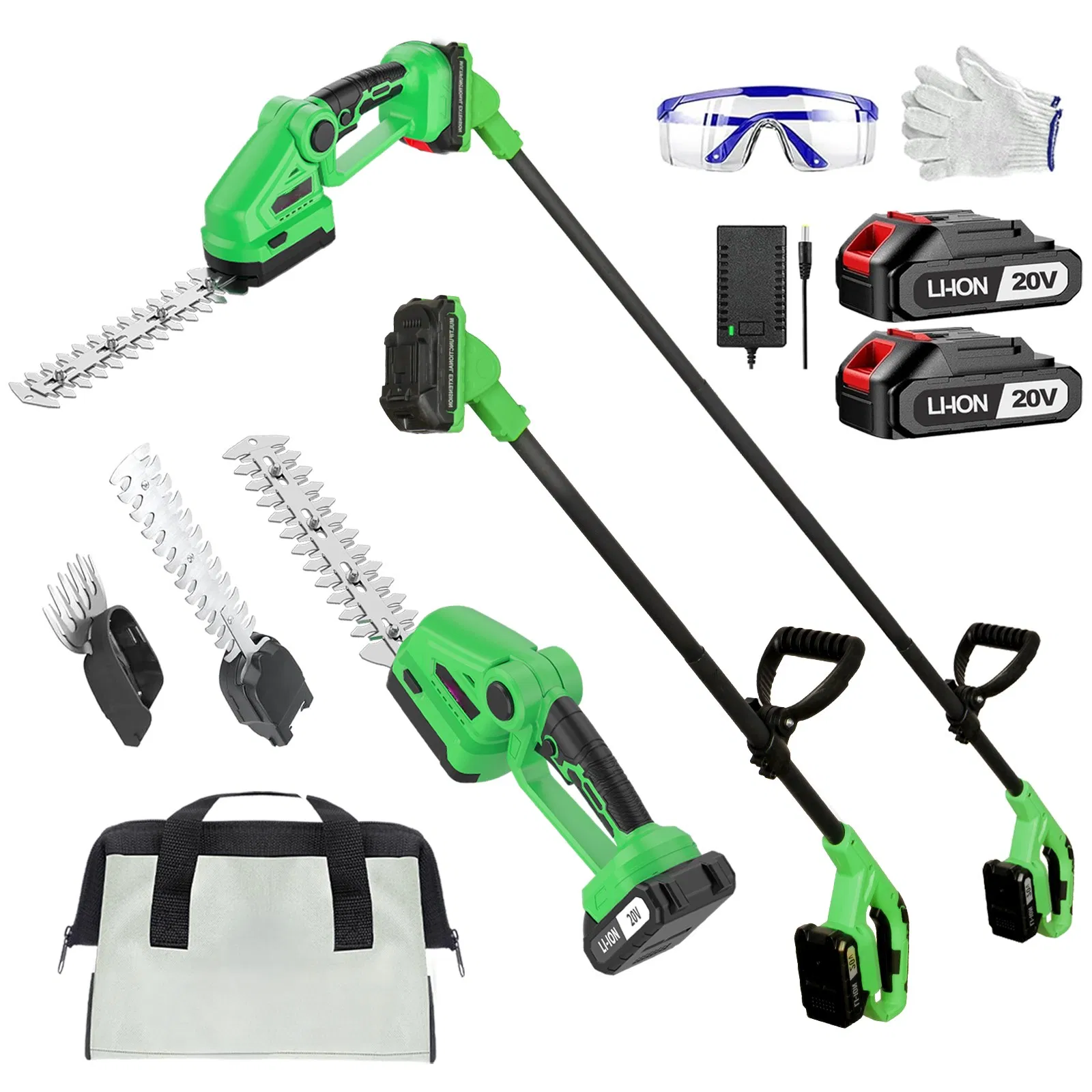 20V Cordless Hedge Trimmer with Long Pole, and 2 in 1 Hedge Trimmer, Support OEM/ODM
