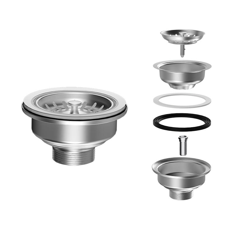 High-End Stainless Steel Anti-Clogging Kitchen Sink Drainer with Removable Colander