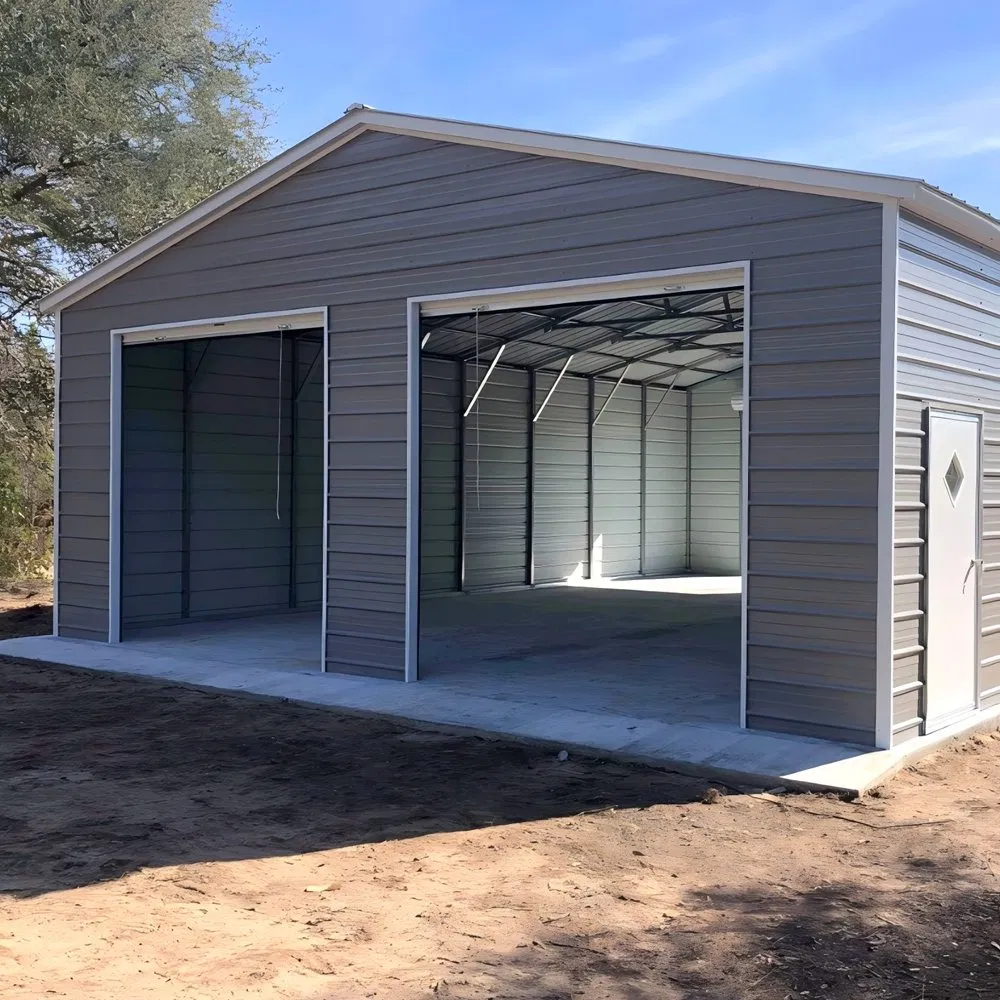 Modern Building Pre-Fabricated Steel Structure Garage Metal Building for Parking Cars Made Sandwich Panel