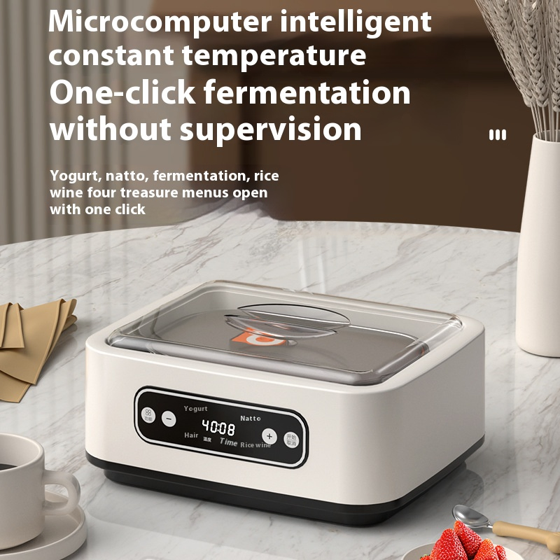 Yogurt Maker Temperature Control with LCD Display and 8 X 180ml Glass Jars Yogurt Maker Home