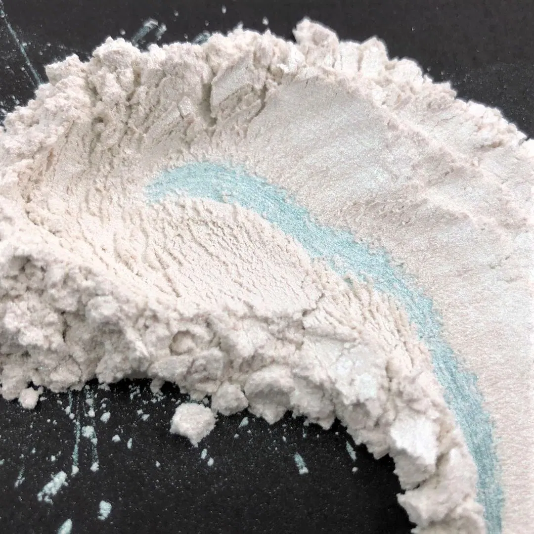 Pearlescent Pigments P735 Green Pearl for Coating Plastic 235 Rutile Fine Silver Paint Nail Beauty