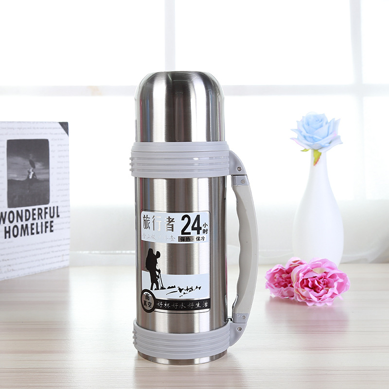 1200ml Stainless Steel Double Layer Travel Water Pot of Students