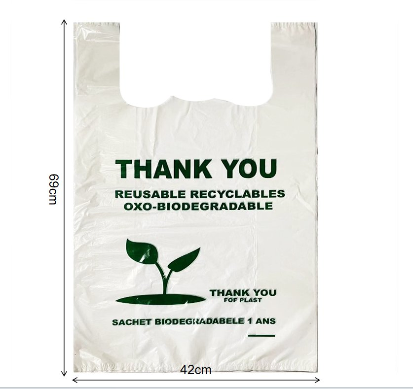 Wholesale Factory Manufactures HDPE LDPE PLA Biodegradable Compostable Environmentally Friendly Custom-Printed Logo Plastic Shopping Vest Tshirt T-Shirt Bag