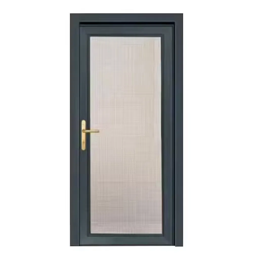 Slim Aluminum Toilet Doors Swing Door Customized Aluminum Casement Door