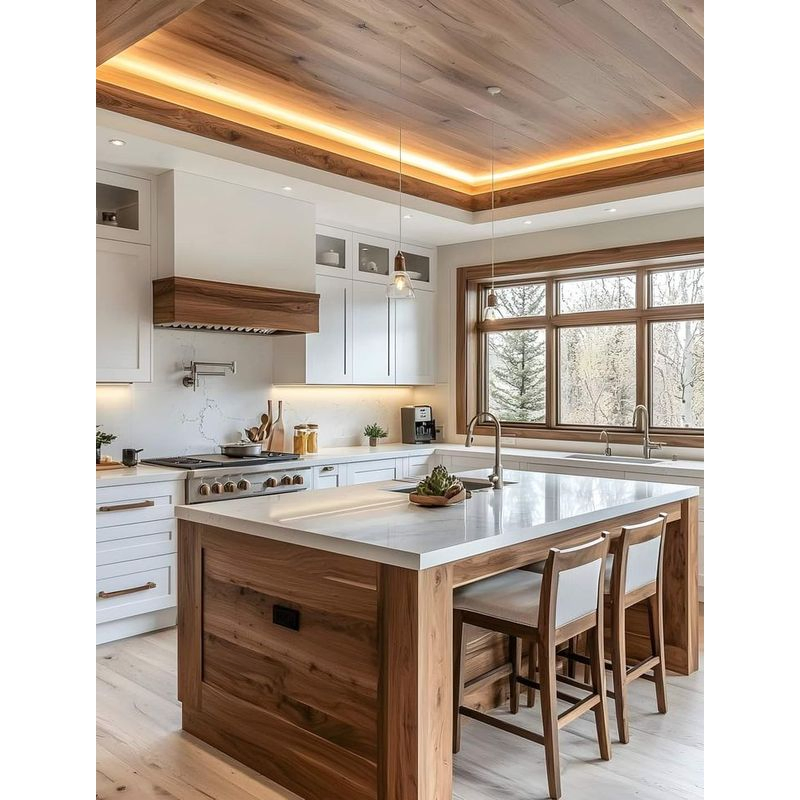Artistry Modern Design Plywood Lacquered Finish Kitchen Cabinet