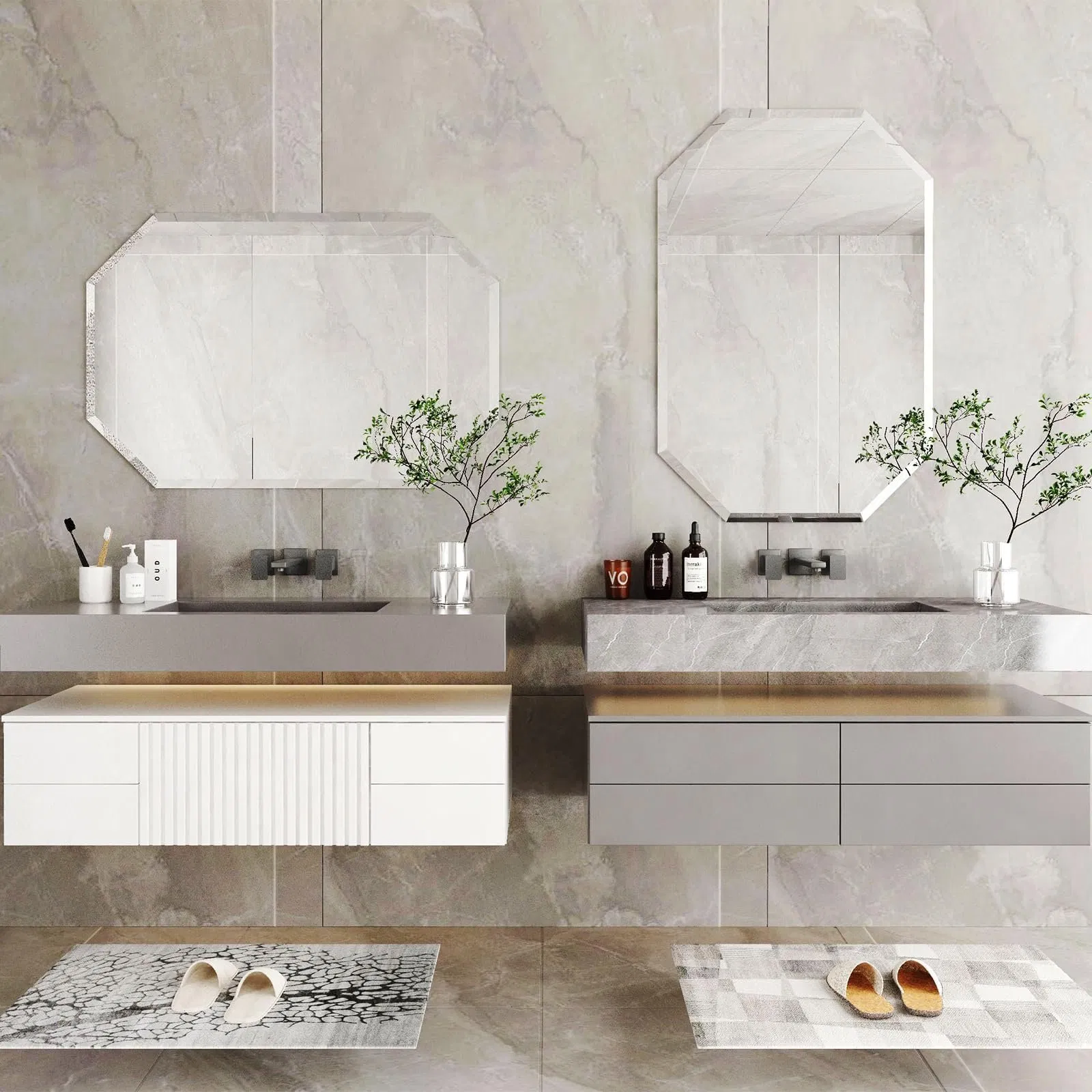 Sinoy Decorative Beveled Mirror Glass for Bathroom or Furniture Applications