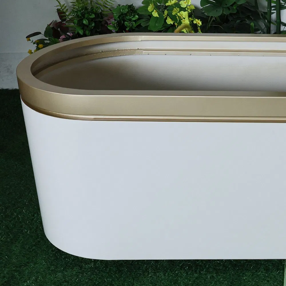 Custom Oval Galvanized Raised Steel Garden Planting Box Galvanized Metal Planter Raised Garden Bed for Vegetable Flower