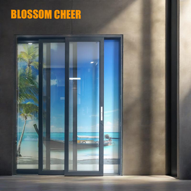 Modern Aluminum and Glass Sliding Door for Effortless Access