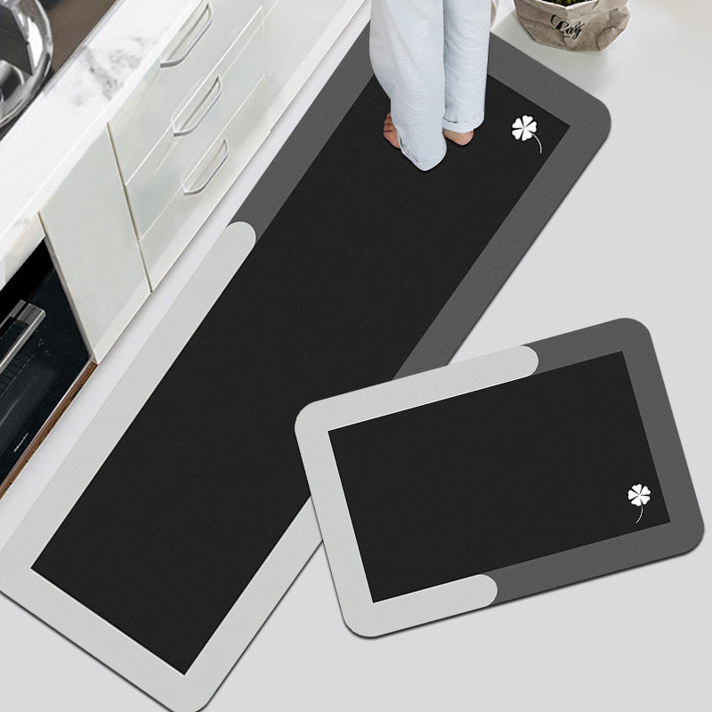 High quality Polyester 2in1 Home Area Carpet Kitchen No Slip Mat Alfombra Antideslizantes Tapete De Cozinha
