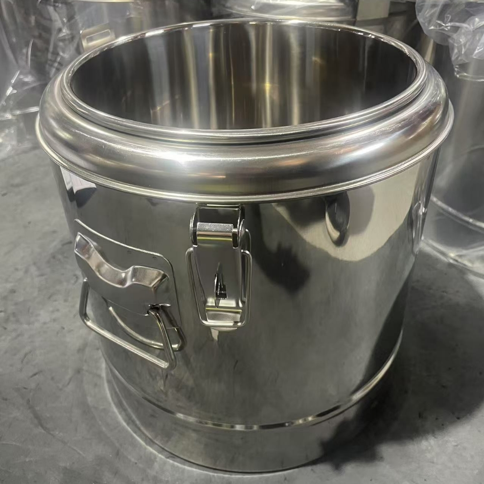 15L Stainless Steel Insulated Container Food Transport Barrel