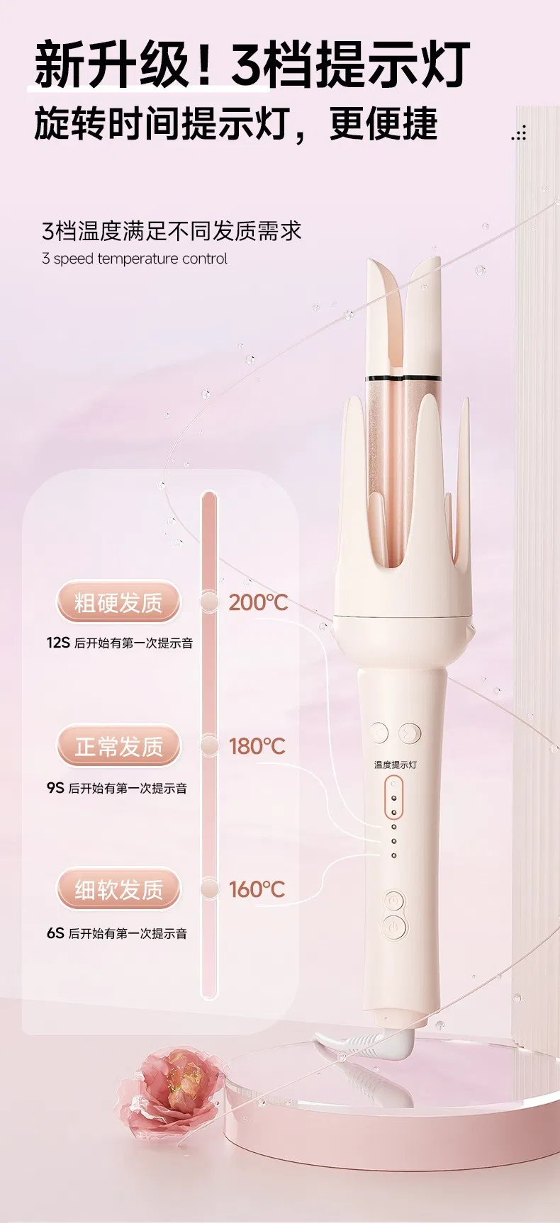 Automatic Min Huang Hair Curling Stick 40mm Artifact Big Egg Curl Straightening Comb 32 Long-Lasting Styling No Damage Hair 28 3-in-1
