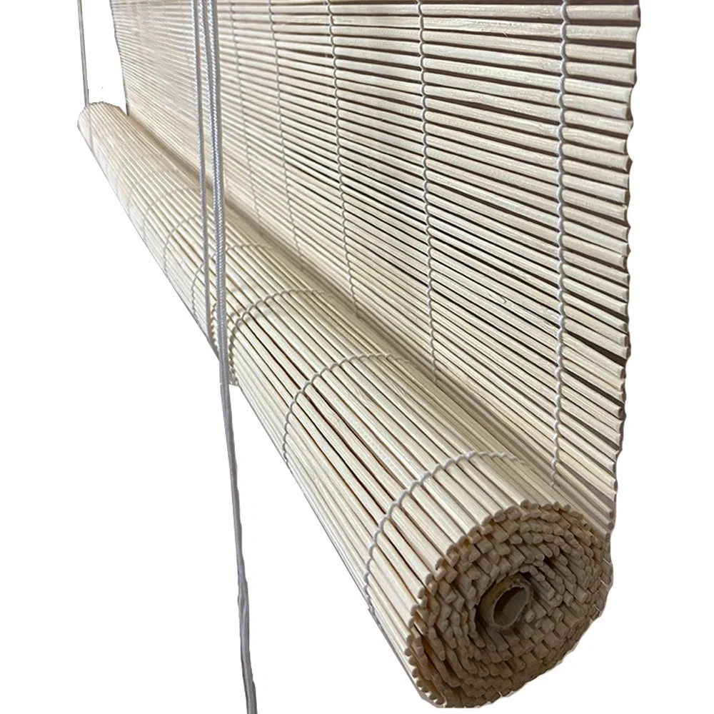 Factory Direct Sales Cream Natural Bamboo Blind with Pull Cord Systeam
