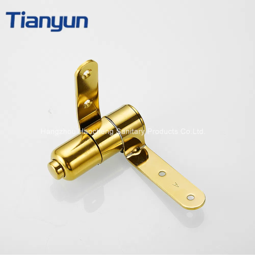 OEM Sleek Metal Toilet Seat Hinge Zinc Alloy Soft Close Hinge with Gold Polished