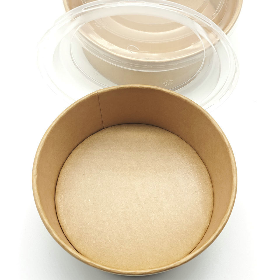 Taichen Modern Kraft Paper Saladnbowl with Lid