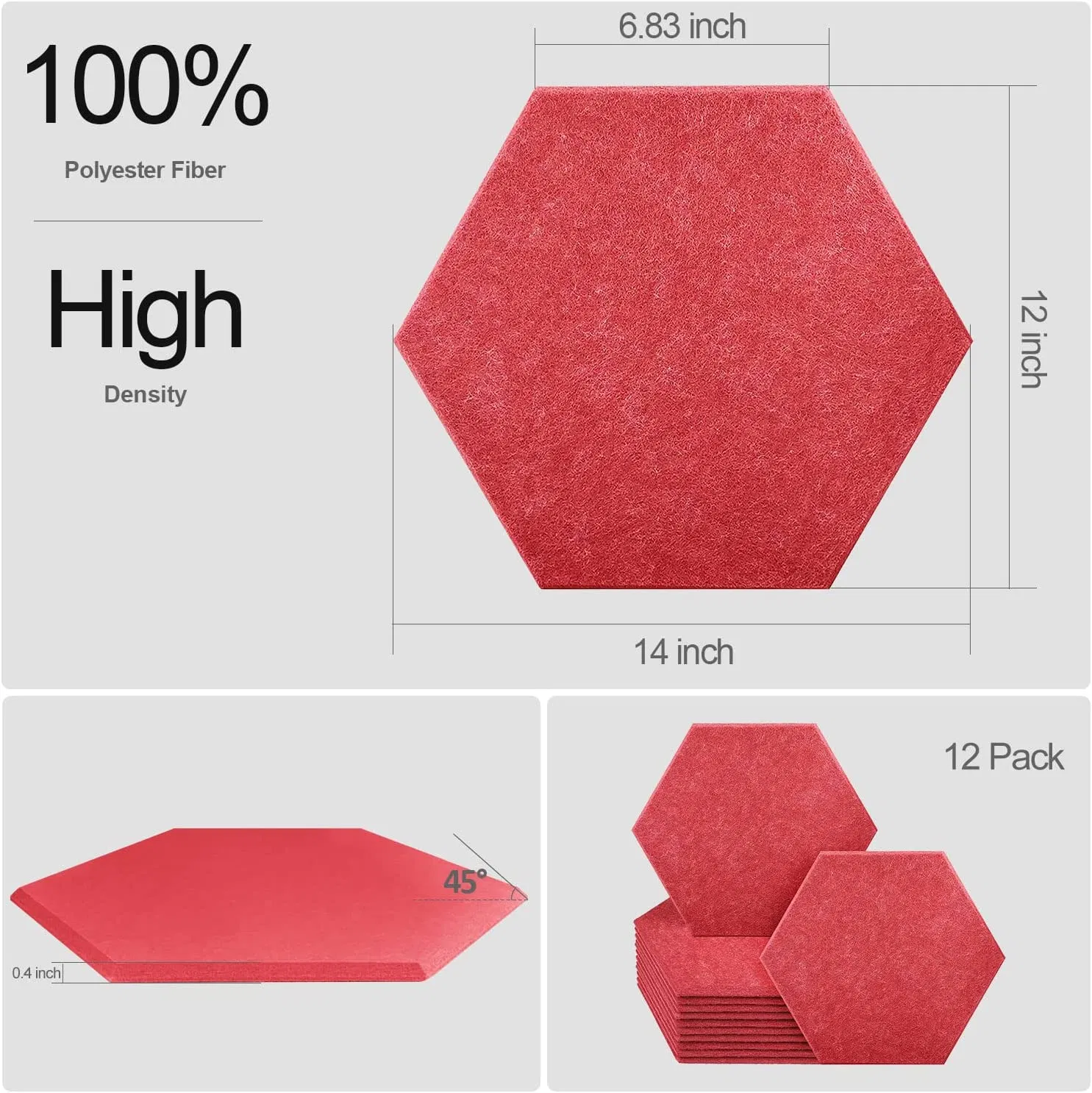 Premium Eco-Friendly Pet Felt Acoustic Panels for Sound Absorption