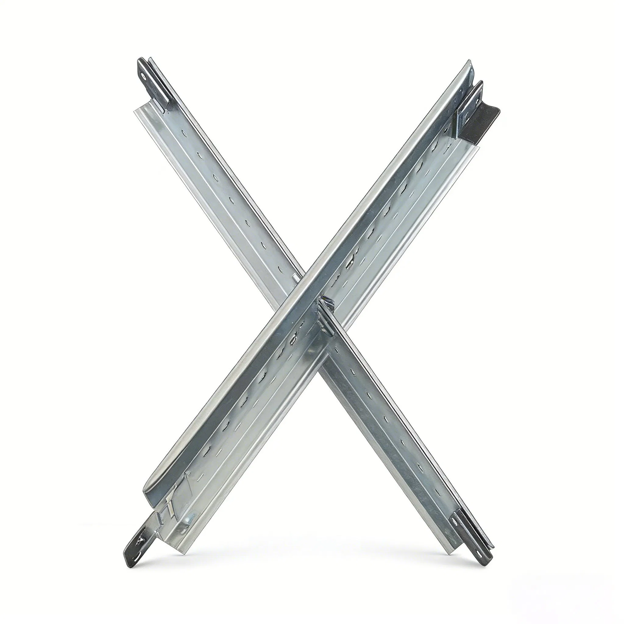 Suspended Galvanized Ceiling T Grid Components, Ceiling Frames Steel Keel 32/38
