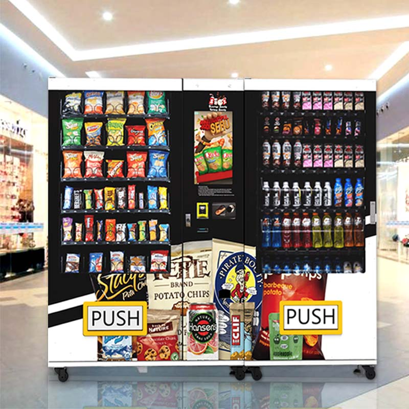 Outdoor Custom 24hour Automatic Beverage Cold Drink and Snack Combo Vending Machine