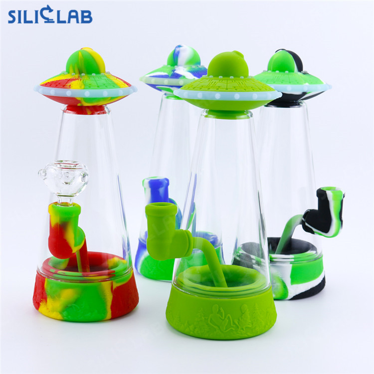 Siliclab UFO Design Glass Pipe Glass Water Pipe Hookah Smoking Bubbler Smoke Filter Smoking Pipes
