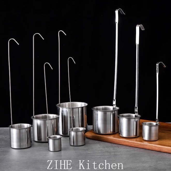 Thickened Stainless Steel Long Handled Household Wine Spoon Funnel