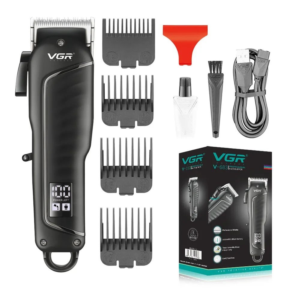 Professional Rechargeable Hair Clipper Vgr Hair Trimmer