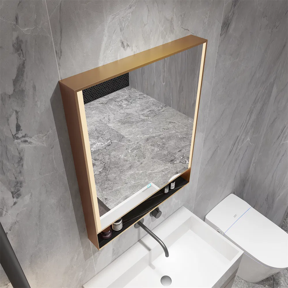 Factory Directly Custom Illuminated Wall Hanging Hotel Design Fancy Defogger LED Bathroom Mirror