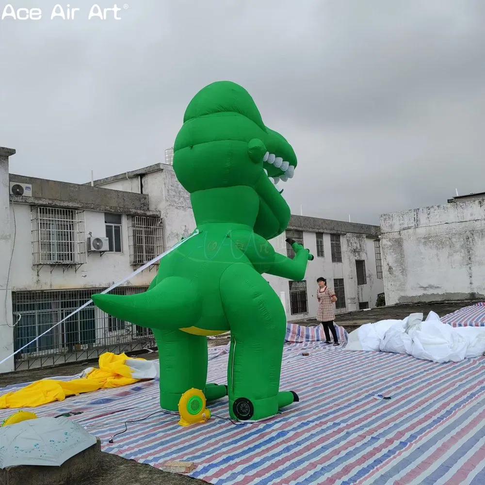 Cartoon Inflatable T-Rex Figure, Durable Outdoor Advertising Inflatable Dinosaur for Cosplay Decoration