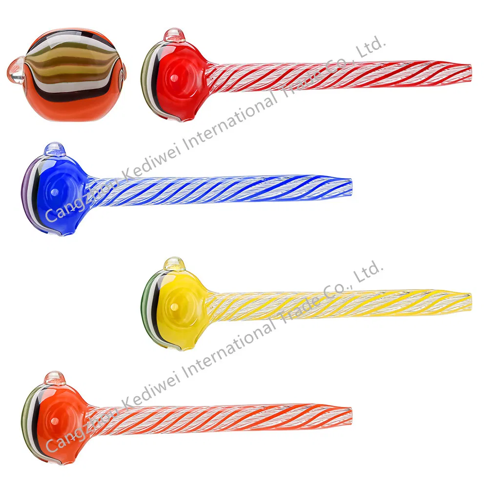 Spinning Airflow Glass Pipe Us Rod Color Glass Smoking Pipe Hand Pipe