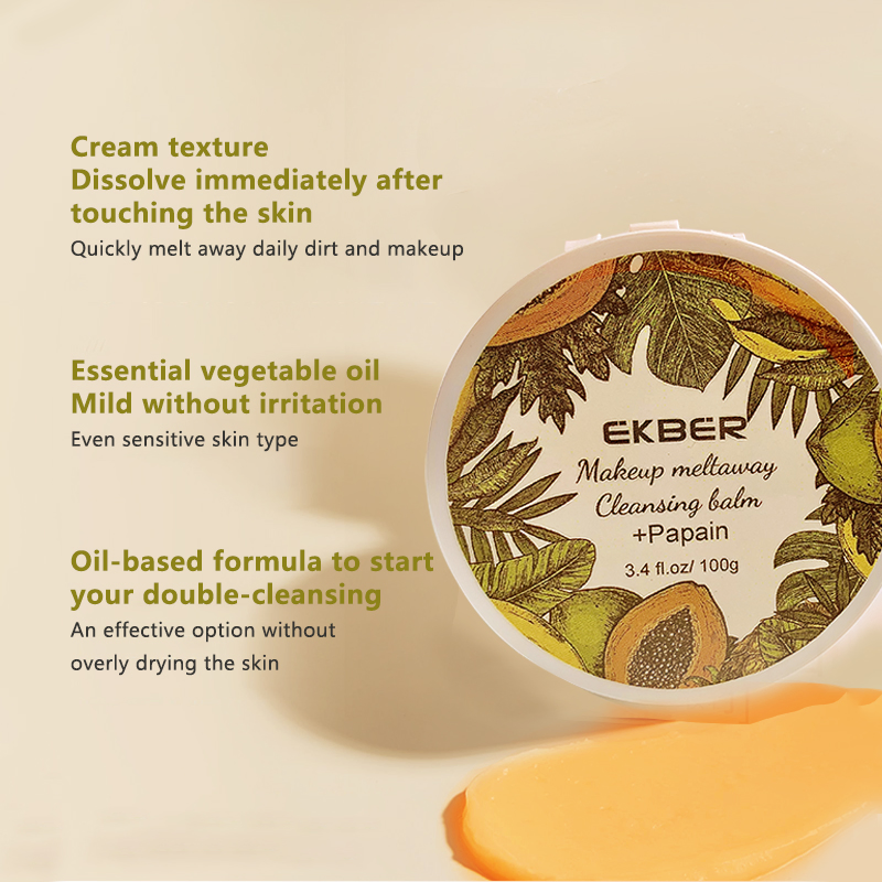 Low MOQ Organic Makeup Remover Balm for All Skin Type to Gently Opuntia Dillenii Extrect Makeup Meltaway Cleansing Balm