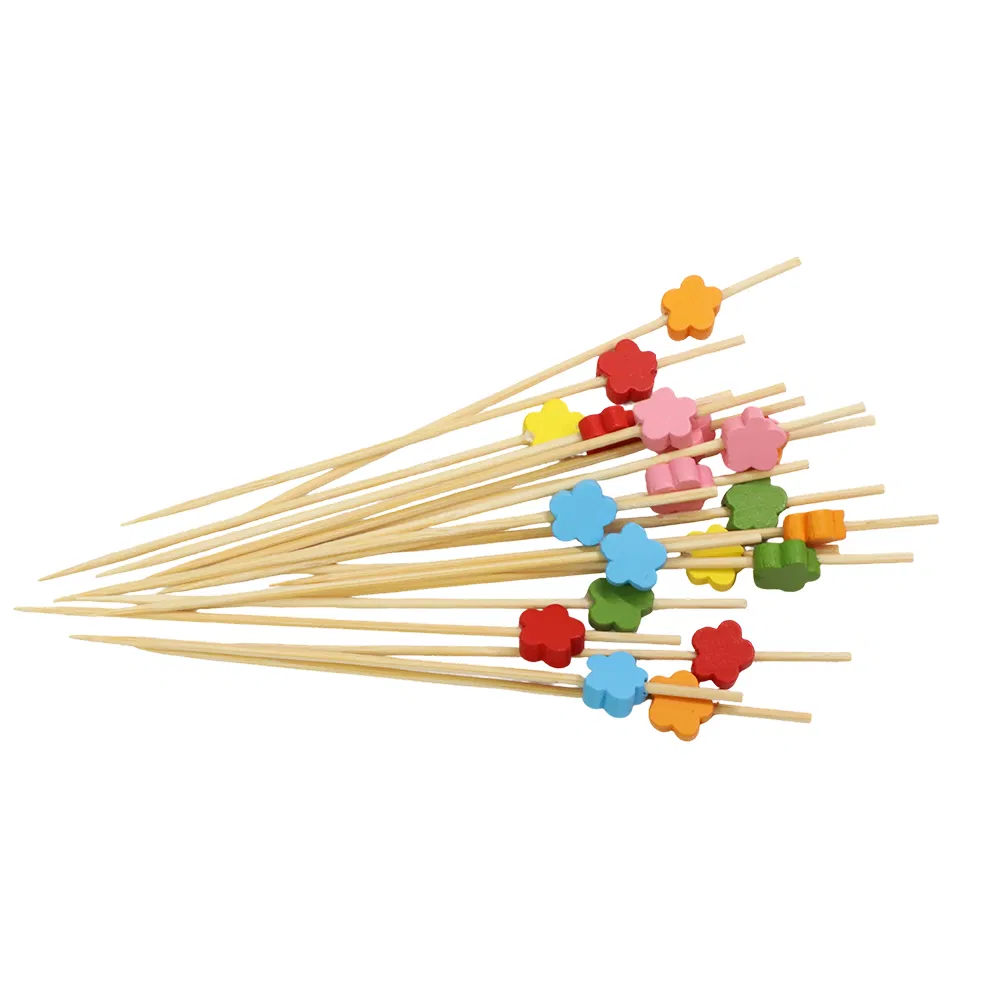 Bamboo Cocktail Picks Fancy Toothpicks for Appetizers Drinks Fruits Party Bamboo Skewer Sticks