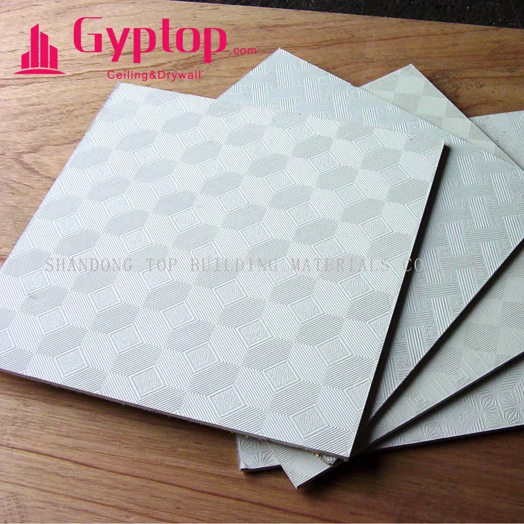 Hot Sale PVC Laminated Insulated False Gypsum Ceiling Tiles with Cheaper Manufactory Price