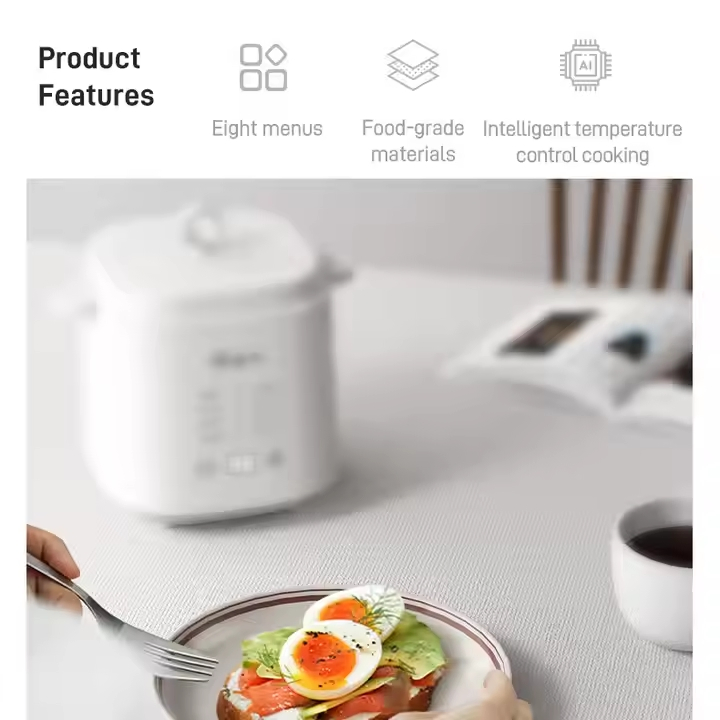 Smart Electric Egg Cooker with Stainless Steel Liner