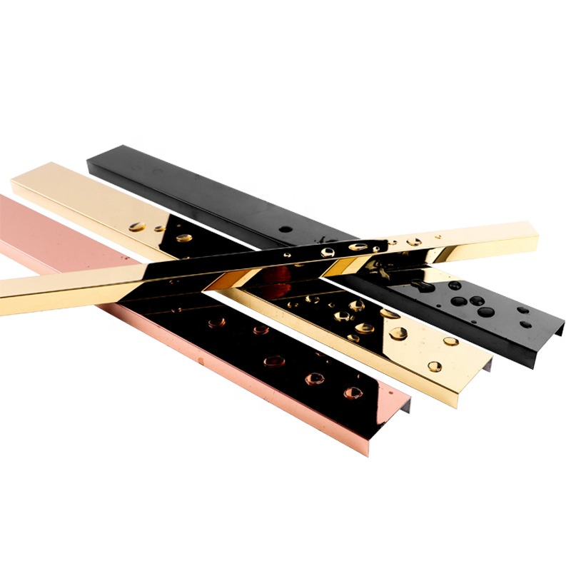 Edge Ceramic Stainless Steel Tile Trim Decorative Gold Tile Profile Trim