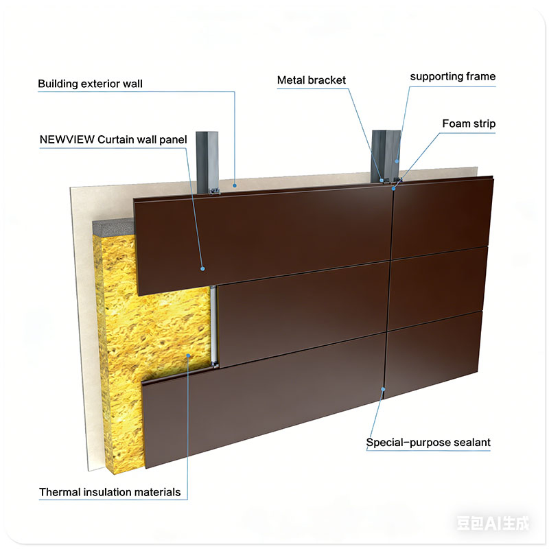 Competitive Cost Simple Fitting Curtain Wall Cement Curtain Wall Panel