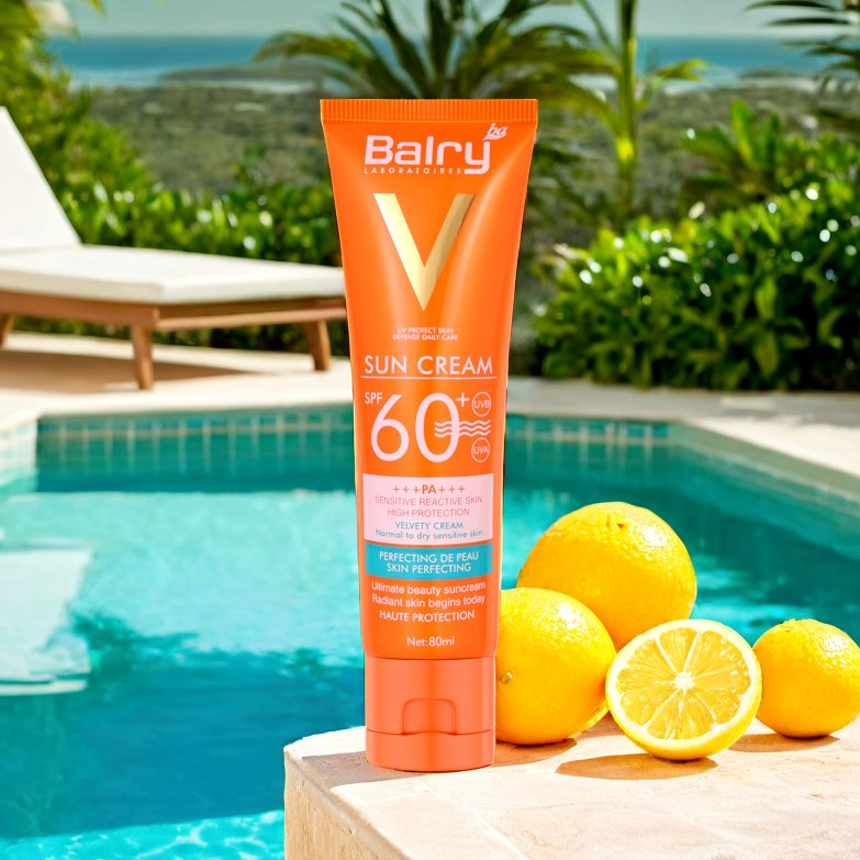 Private Label SPF60 Sunscreen Cream for Face and Body Sun Protection Balry Sunblock