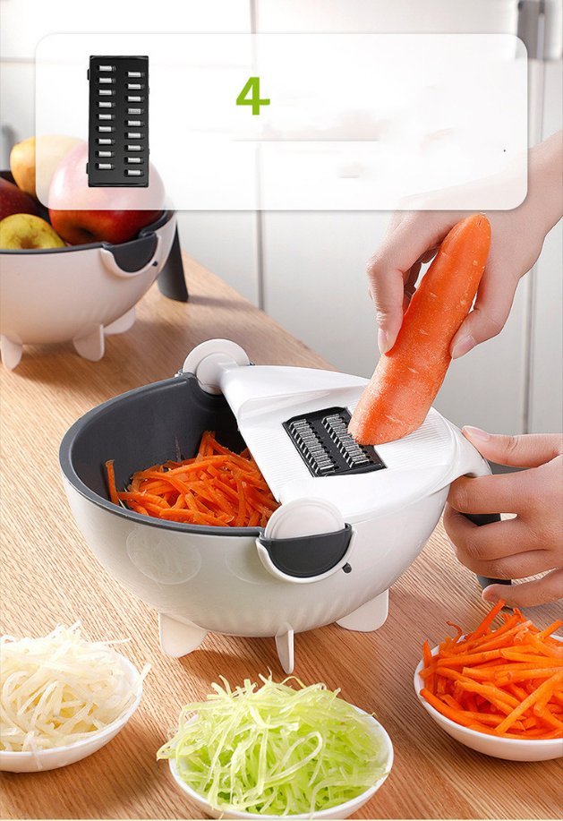 Potato Slicer, Shredder, Washing Basket, Household Grater, Drain Basket, Vegetable Grater, Cutter