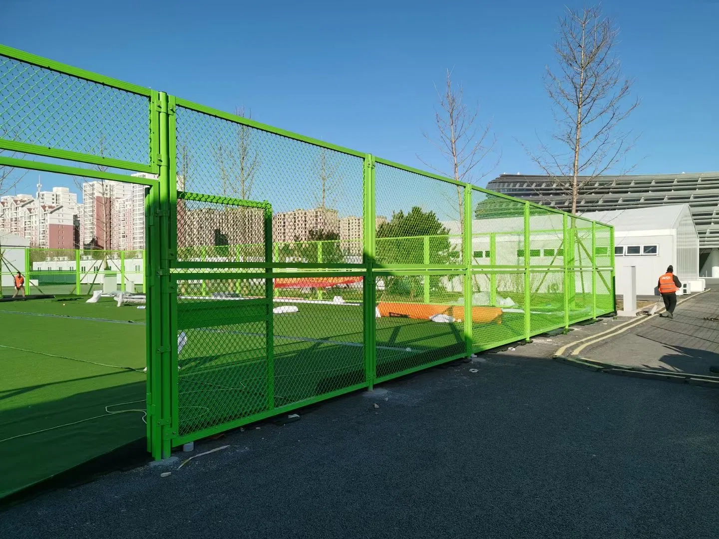 Durable Chain Link Fence for Multi-Sport Courts and Playgrounds