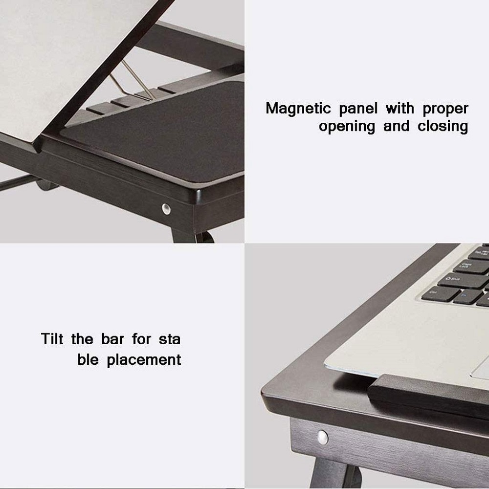 Стол-подставка деревянный складной для ноутбука на кровать