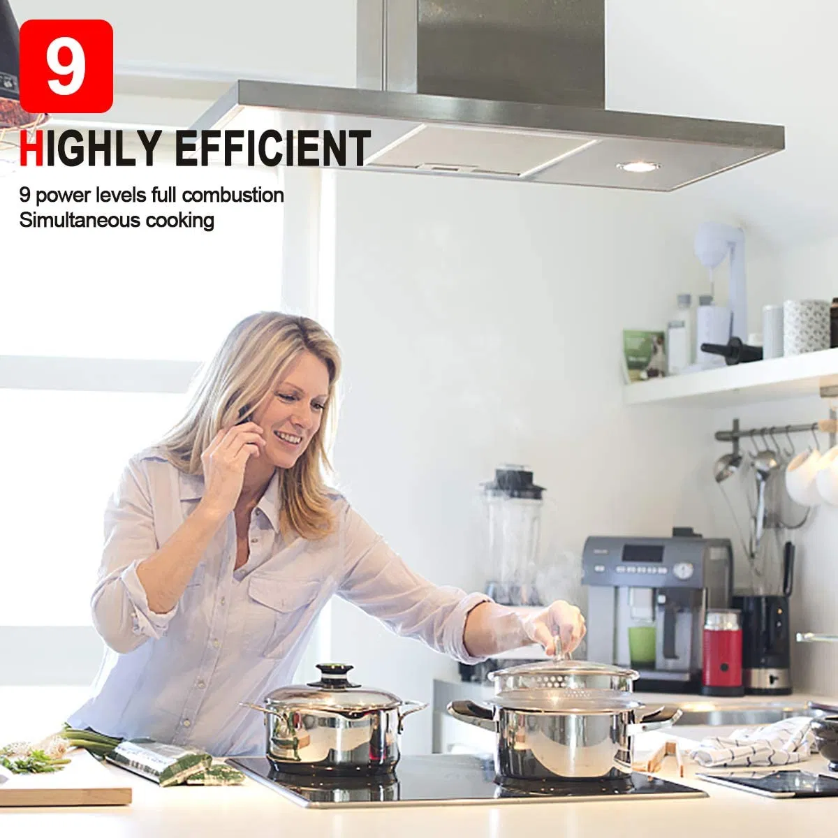 3 burner built-in type household use electric high light cooker