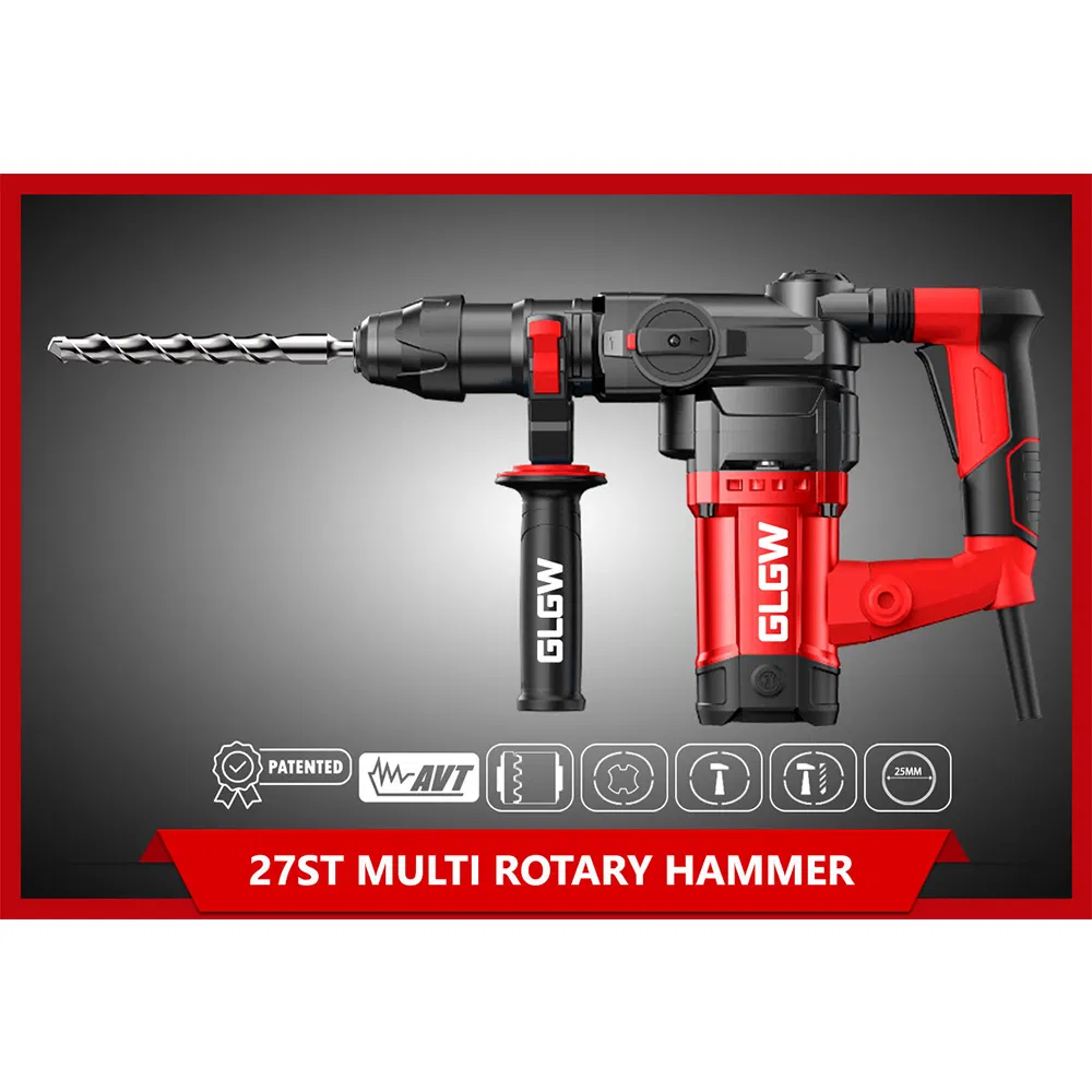 Glgw 110V 220V Heavy Duty Hammer Electric Pick High Power Concrete Breakers Wall Demolition Rotary Hammer Impact Drill Set