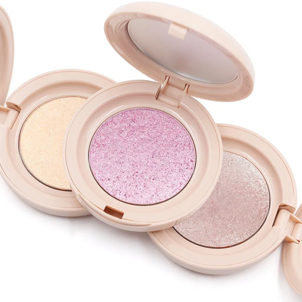 Custom Logo Highlighter Makeup Wholesale Vegan Natural Sparkling Finish Highlighter Powder