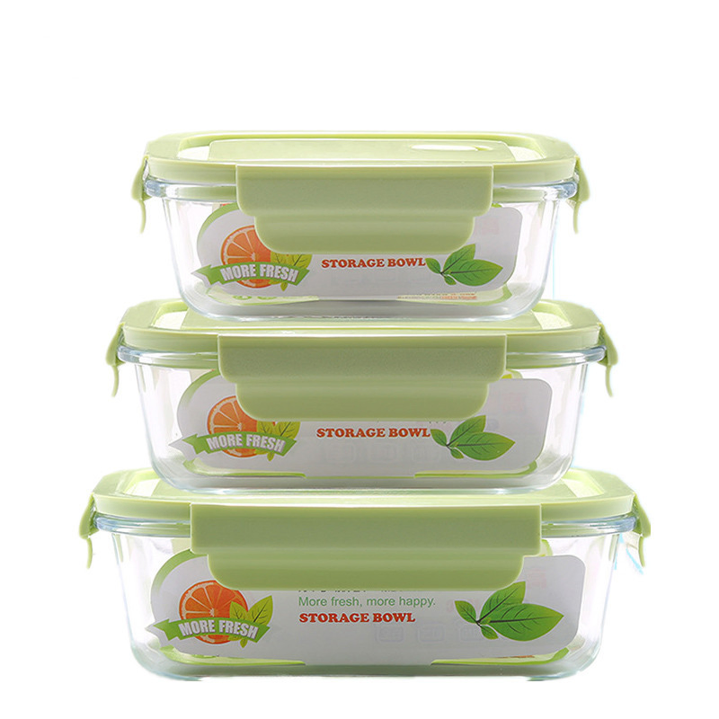 Lunch Box Bento Meal Prep Containers Glass Food Container