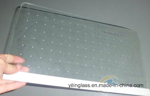 Tempered Fridge Shelf Glass with DOT, Line Fritted Pattern
