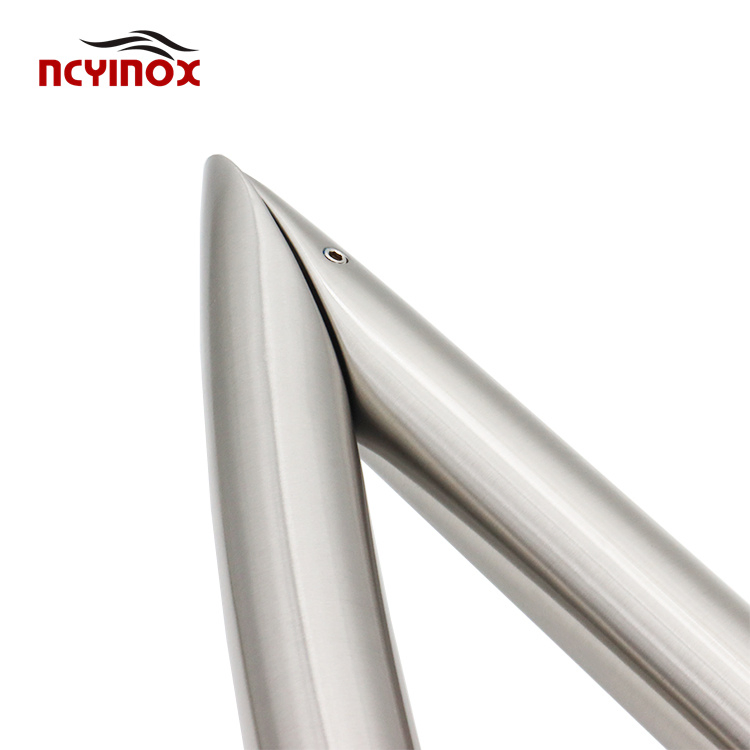 316 Stainless Steel Crescent Style Back-to-Back Curved Pull Handle for Main Door Wooden Door