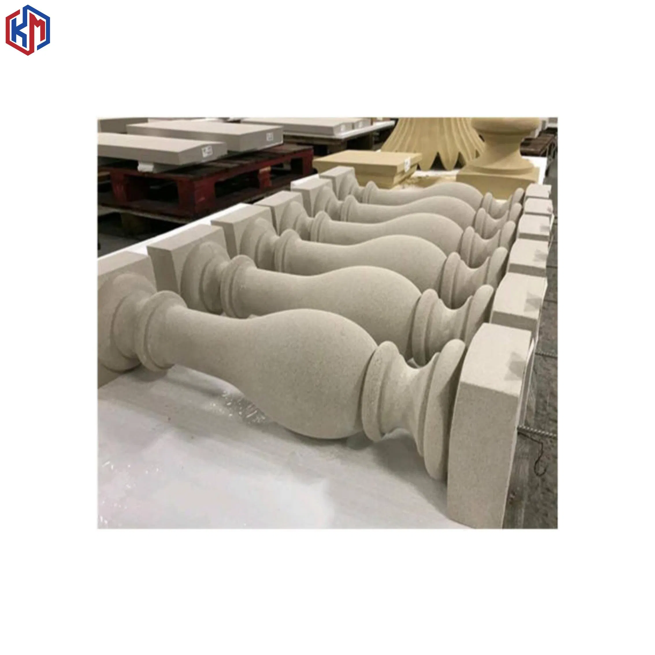 Granite Finish Precast Concrete Outdoor Decorative Stair Balcony Grc Baluster