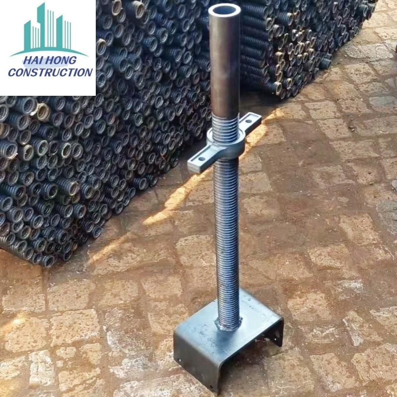 Q235 Steel Adjustable Galvanized U Head and Bottom Jack with Base Plate for Formwork and Scaffolding