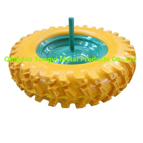 Heavy Duty Solid Rubber Polyurathane Flat Free PU Foam Trolley Wheelbarrow Wheel