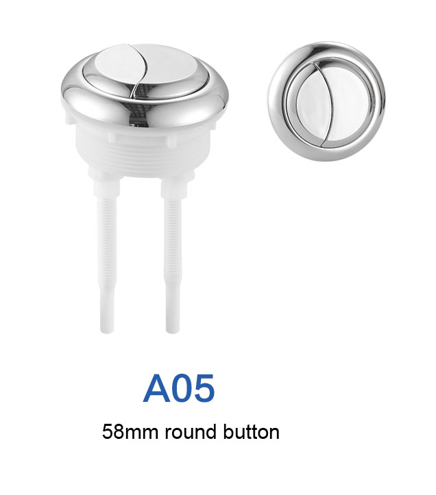 A05 Round Push Buttons Toilet Tank Fittings Double-Control