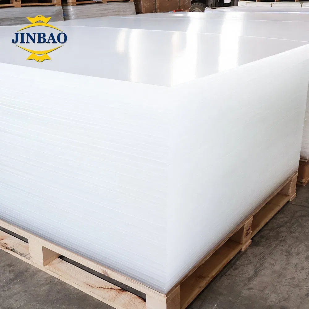 Jinbao High Gloss 1220mm*1830mm 4FT X 8FT 5mm 3mm 6mm 15mm Iridescent Translucent Flame Resistant Plastic Transparent Color Clear Cast Acrylic Sheet