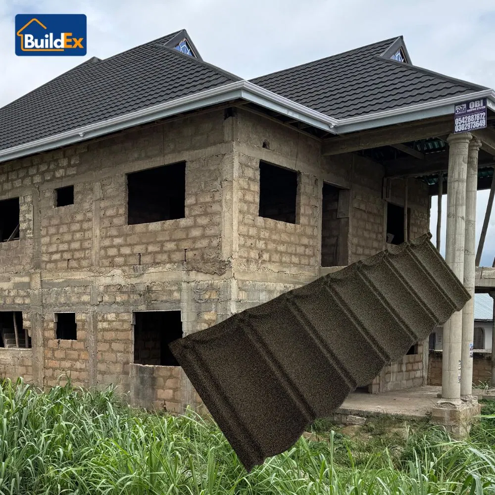 Каменные стальные кровельные панели с шумопоглощением