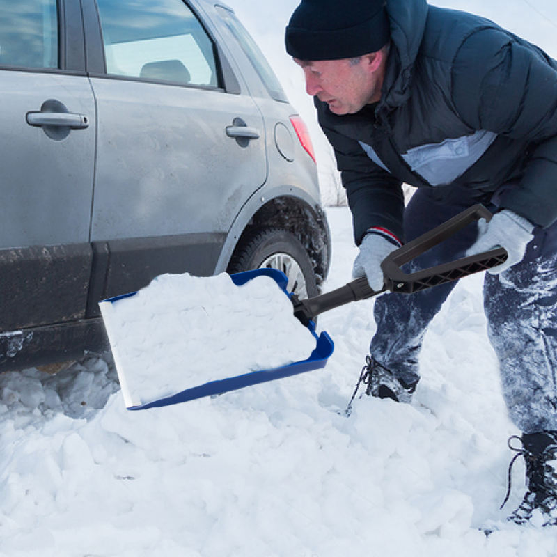 Snow Shovel Compact Folding Garden Tool Lightweight Metal Handle
